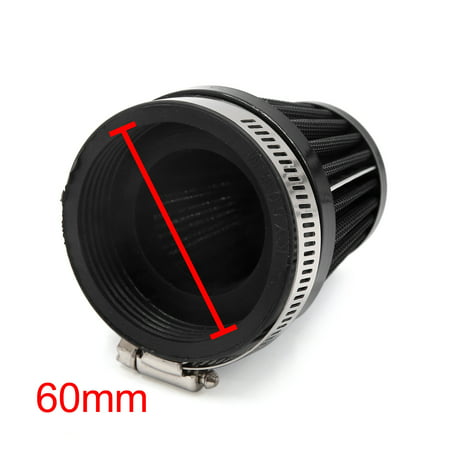 60mm Inlet Dia Car Motorcycle Air Intake Filter Cleaner w Adjustable Clamp